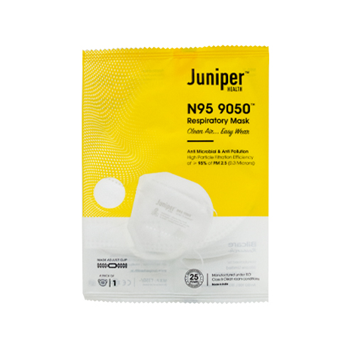 หน้ากาก N95 JUNIPER แบบคล้องหู (สีขาว)